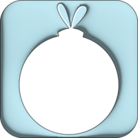 Christmas ball icon 3d for decoration. png