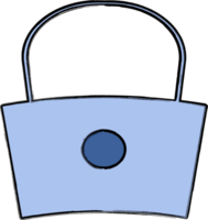 Lock icon for decoration and design. png