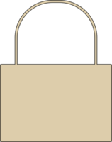 Lock icon for decoration and design. png