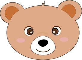 Cute bear cartoon. Vector illustration.