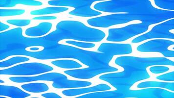 Cartoon Swimming Pool Water Surface Animation. Blue Swimming Pool 4k Looped Animated Footage video