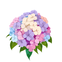 Phlox flower,Can be used as print, postcard, package design, invitation, greeting card, textile, stickers. AI Generative png