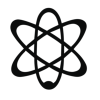 Atom icon illustration , atom symbol , AI Generative png