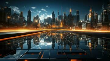 Glass business buildings background photo