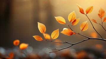 autumn leaves on a tree photo