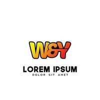 WY Initial Logo Design Vector