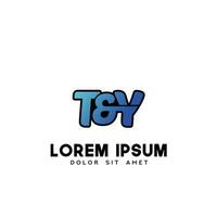 TY Initial Logo Design Vector