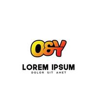 OY Initial Logo Design Vector