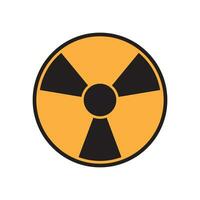 Radioactive warning icon vector