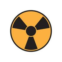 Radioactive warning icon vector