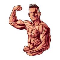 BODYBUILDER MAN VECTOR