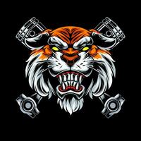 Tiger head mascot vector