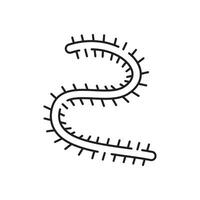 Microbe and bacterium vector line icon. Grey virus, bacteria, germs and microbe icon isolated on white background. Antibacterial and antiviral defence, protection infection.