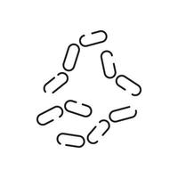 Microbe and bacterium line icon. vector