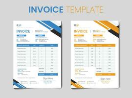 Invoice design template for your business vector