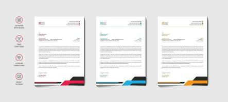 Letterhead design template vector