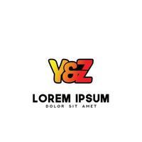 YZ Initial Logo Design Vector