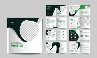 Creative square brochure design template with unique concept vector