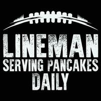 football pancake and football lineman Tee vector