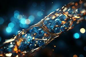3d render of DNA structure photo