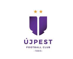 Ujpest FC Club Symbol Logo Greece League Football Abstract Design Vector Illustration