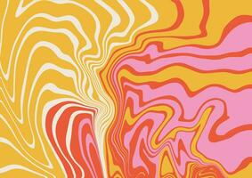 Ebru marbling 1960s groovy style background. Psychedelic trippy vector illustration in pastel colors.