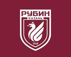 Rubin Kazan Club Logo Symbol Russia League Football Abstract Design Vector Illustration With Maroon Background