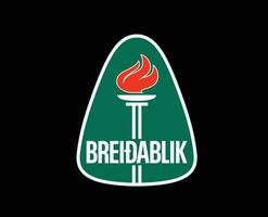 Breidablik kopavogur club logo símbolo Islandia liga fútbol americano resumen diseño vector ilustración con negro antecedentes