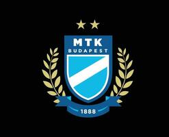 MTK Budapest Club Logo Symbol Hungary League Football Abstract Design Vector Illustration With Black Background