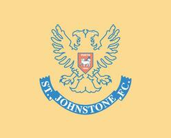 S t johnstone fc club logo símbolo Escocia liga fútbol americano resumen diseño vector ilustración con amarillo antecedentes