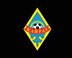 Kairat Almaty Club Logo Symbol Kazakhstan League Football Abstract Design Vector Illustration With Black Background