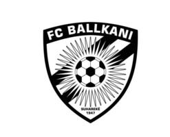 Ballkani Club Logo Symbol Black Kosovo League Football Abstract Design Vector Illustration