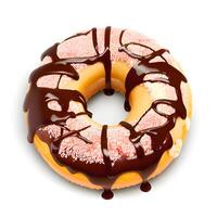 donut isolated on white background photo
