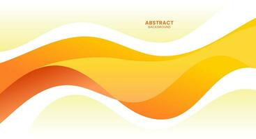 Orange creative wavy business banner background vector