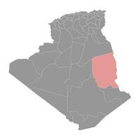 illizi provincia mapa, administrativo división de Argelia vector