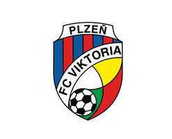 fc victoria plzen club logo símbolo checo república liga fútbol americano resumen diseño vector ilustración