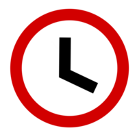 klocka ikon i trendig platt stil isolerat på transparent bakgrund. klocka ikon sida symbol för din webb webbplats design klocka ikon logotyp, app, ui. png