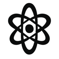 atom ikon illustration , atom symbol , ai generativ png