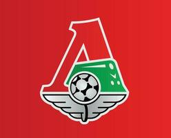 locomotora Moscú club logo símbolo Rusia liga fútbol americano resumen diseño vector ilustración con rojo antecedentes