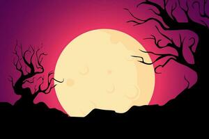 Happy halloween event flat banner vector template. halloween template Scary, spooky cartoon background. Helloween horizontal poster