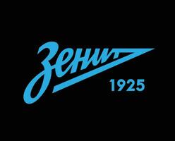 Zenit St Petersburg Logo Club Symbol Russia League Football Abstract Design Vector Illustration With Black Background