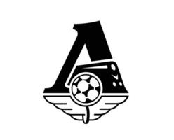 locomotora Moscú club logo símbolo negro Rusia liga fútbol americano resumen diseño vector ilustración