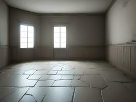 empty room in the old house photo
