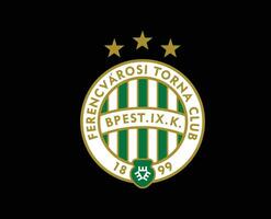 Ferencvarosi TC Club Logo Symbol Hungary League Football Abstract Design Vector Illustration With Black Background