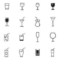 glass icon vector