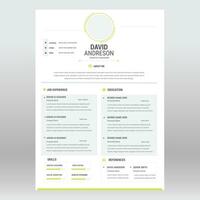 Clean and modern resume portfolio or CV template vector