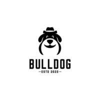 vector logo of a dog wearing a hat