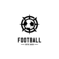 vector soccer ball in the shape of a ringed planet, planet football logo