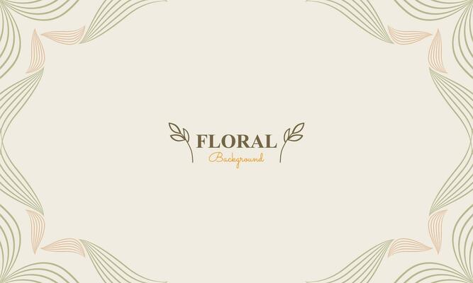 abstract floral background with abstract natural shape, leaf and floral ornament in soft color design