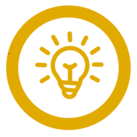 Solution symbol, lamp icon, idea png